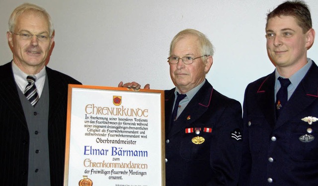 Elmar Brmann (Mitte) wurde von Brger... gratulierte zu dieser Auszeichnung.    | Foto: SEBASTIAN EHRET