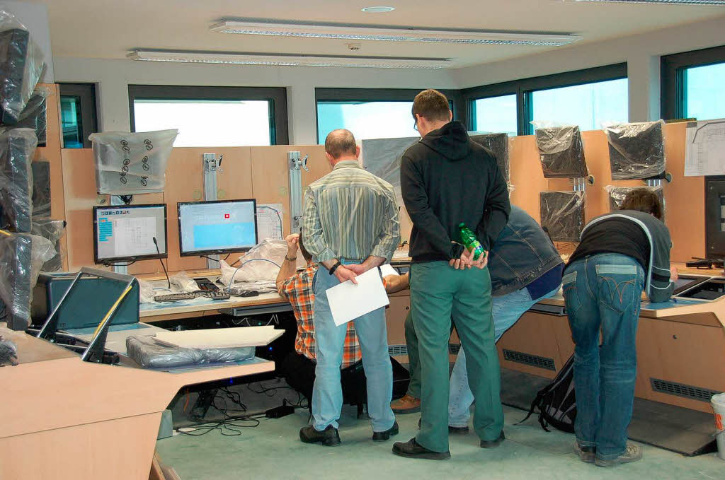 Die Wache am JVA-Eingang ist zugleich Zentrale fr die berwachungstechnik.