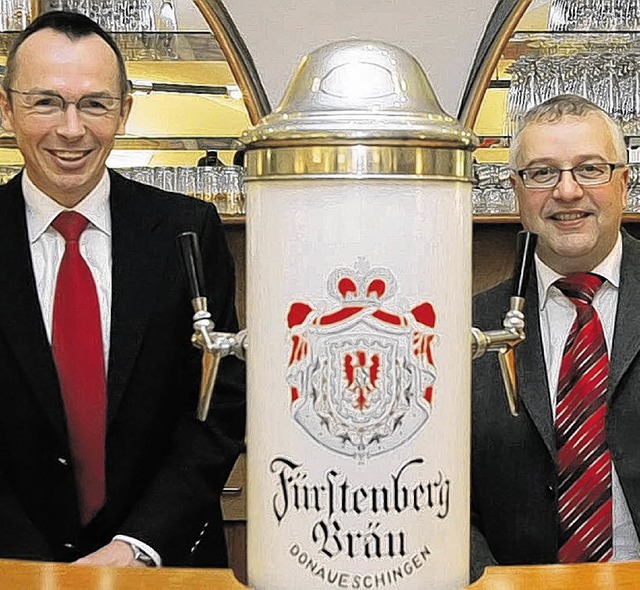 Brauereichef Heiner Mller (links) und...Schwarzwald Baar gehen gemeinsame Wege  | Foto: Mller