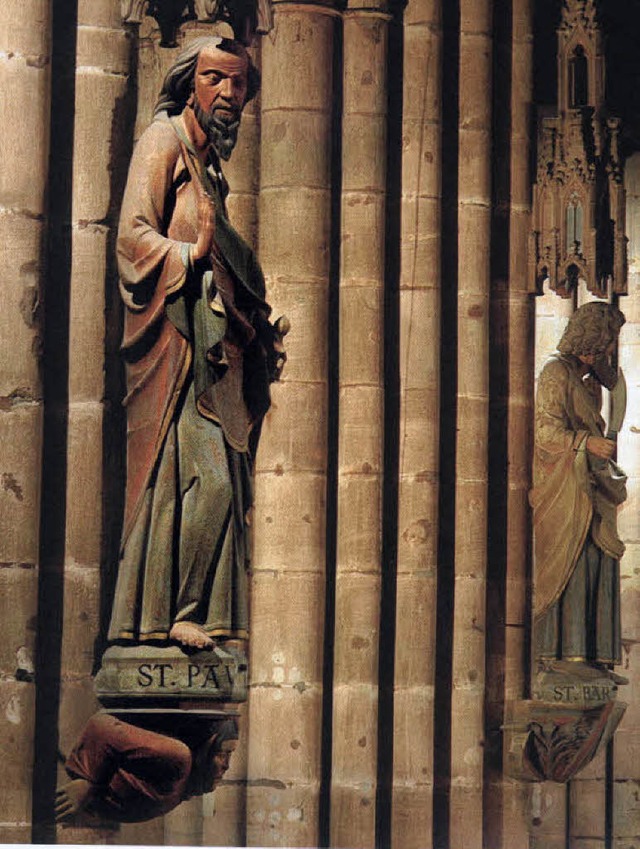 Wegbereiter des  Christentums:  Figur des Apostels Paulus  im Freiburger Mnster  | Foto: Thomas Kunz
