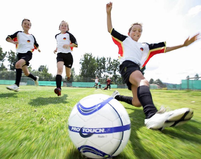 Spa wird gro geschrieben beim Fuballcamp fr Kids.   | Foto: BZ