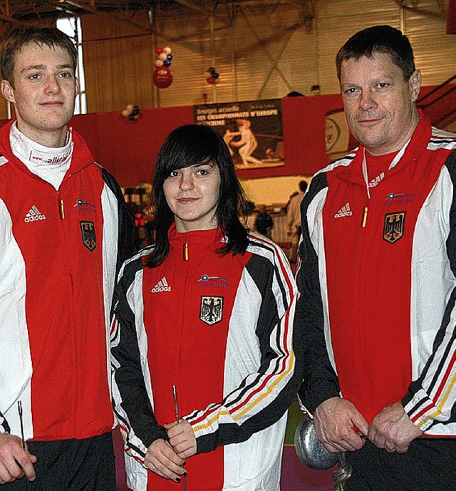 Mario Wolters  und Olga Ehler vom SV W...der Kadetten-WM die deutschen Farben.   | Foto: Hubert Bleyer