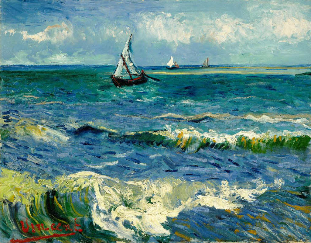 Fischerboote bei Saintes-Maries-de-la-Mer, Mai 1888