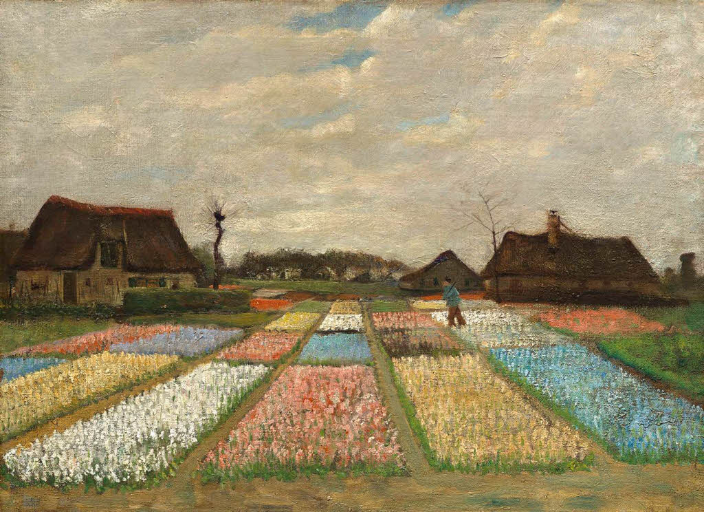 Blumenbeete in Holland April 1883