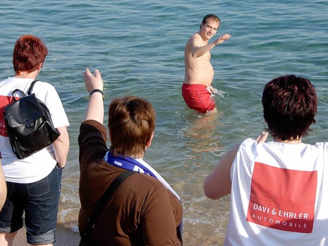 Beim Europapokal  in Lloret de Mar  sc...dem RSV-Vorsitzenden  Klaus Eberhardt.  | Foto: Jochen Dippel