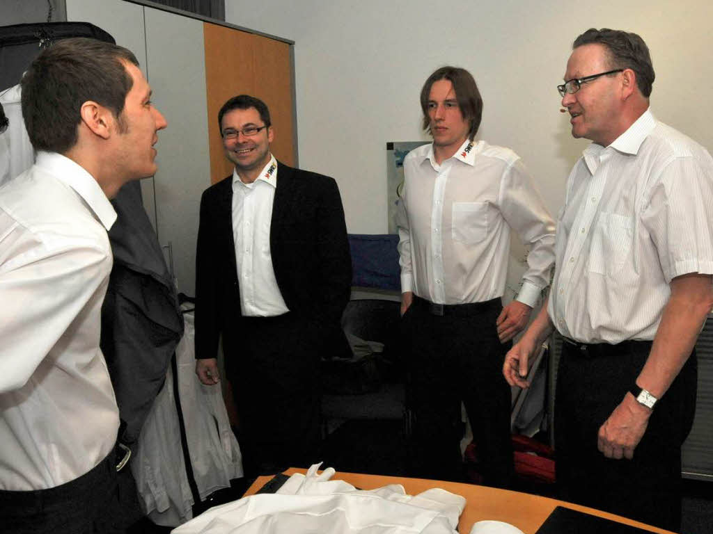 Auch vor dem Auftritt in der Garderobe locker drauf - das Team von SWR 1 Pop-Lyrik Auch vor dem Auftritt in der Garderobe locker drauf - das Team von SWR 1 Pop-Lyrik