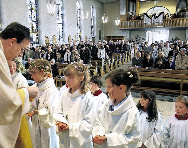 Kommunion  wird auf der Baar noch trad...en erstmals zum Tisch des Herrn ein.    | Foto: Vollmer