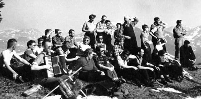 Historische Aufnahme In den Bergen des Allgus  im Mai 1953   | Foto: Schwarzwaldverein