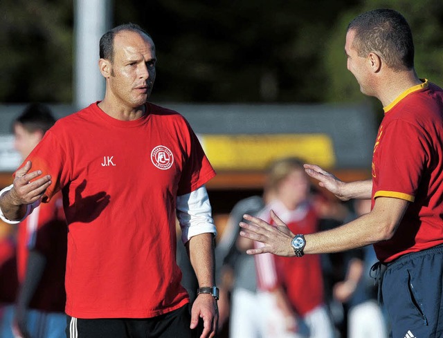 Trotz aller Rivalitt am kommenden Son...d Hinterzartens bungsleiter Frank Hug  | Foto: Patrick Seeger