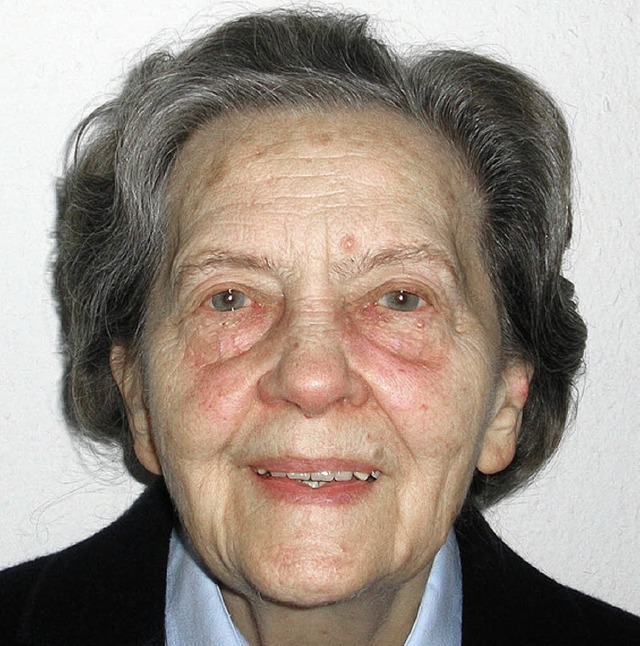 Gerda Bourgin wird heute, Freitag, in St. Blasien   85 Jahre alt.   | Foto: Sahli