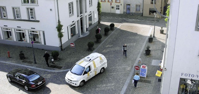 Mehr Platzcharakter und weniger Raum f...n Pflasterung zur nahen Kaiserstrae.   | Foto: Huber