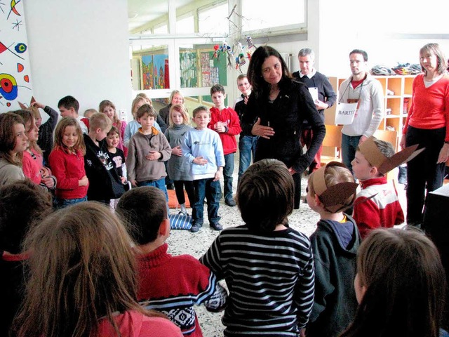 Grundschulkinder aus Eschbach lernten,...nger atmen mssen, um Tne zu halten.   | Foto: rombach