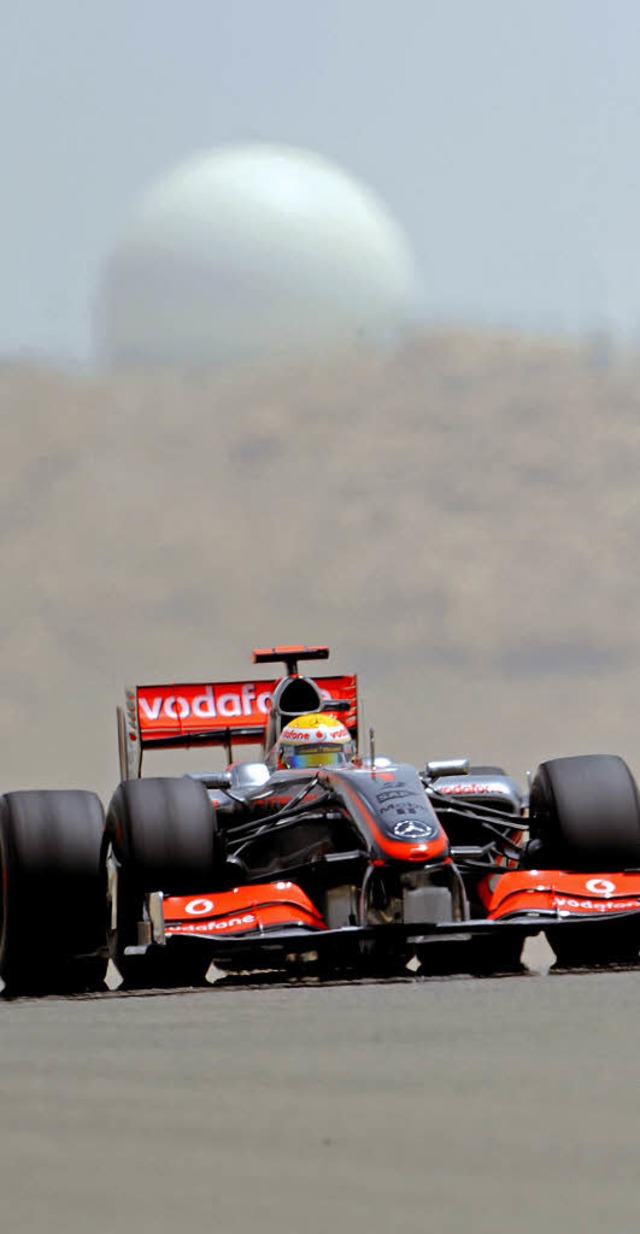 McLaren-Mercedes-Pilot  Lewis Hamilton...Und das ist keine Fata Morgana.         | Foto: afp