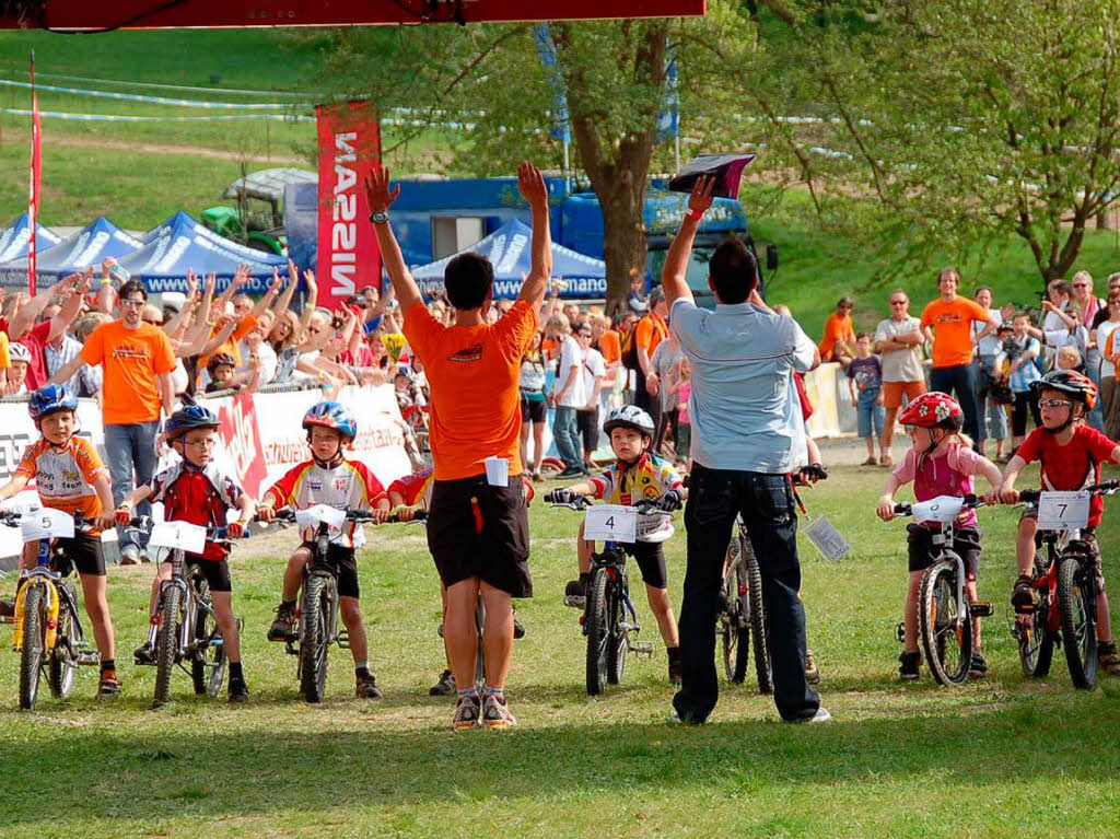 Das erste Mountainbike-Nachwuchsrennen in Rammersweier: Start fr die Jngsten