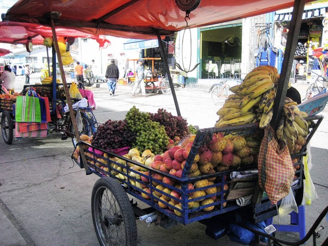 Gro ist das Obstangebot auf dem Markt in Huaraz.   | Foto: Katharina Sack