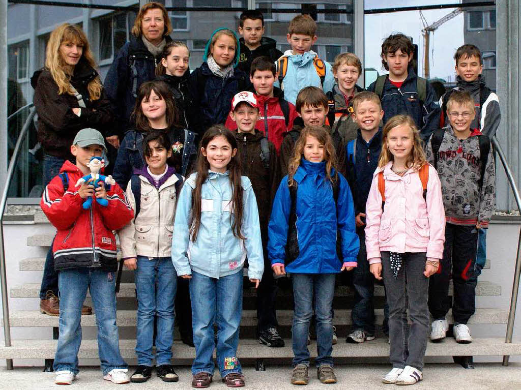 Die Klasse 4b der Astrid-Lindgren-Schule aus Hauingen mit ihrer Lehrerin Frau Walter