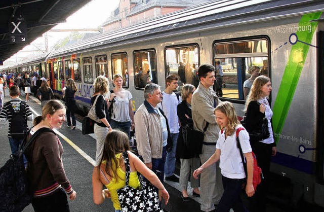 Auf den Zug gekommen:  65000 Personen ...glich mit elsssischen Regionalzgen.   | Foto: Jean-Marc Loos