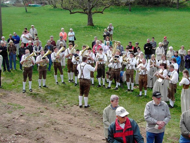 Zum Brugge- Fescht&#8220; hatte die Bl...Einweihungszeremonie auch musikalisch.  | Foto: Cornelia Selz