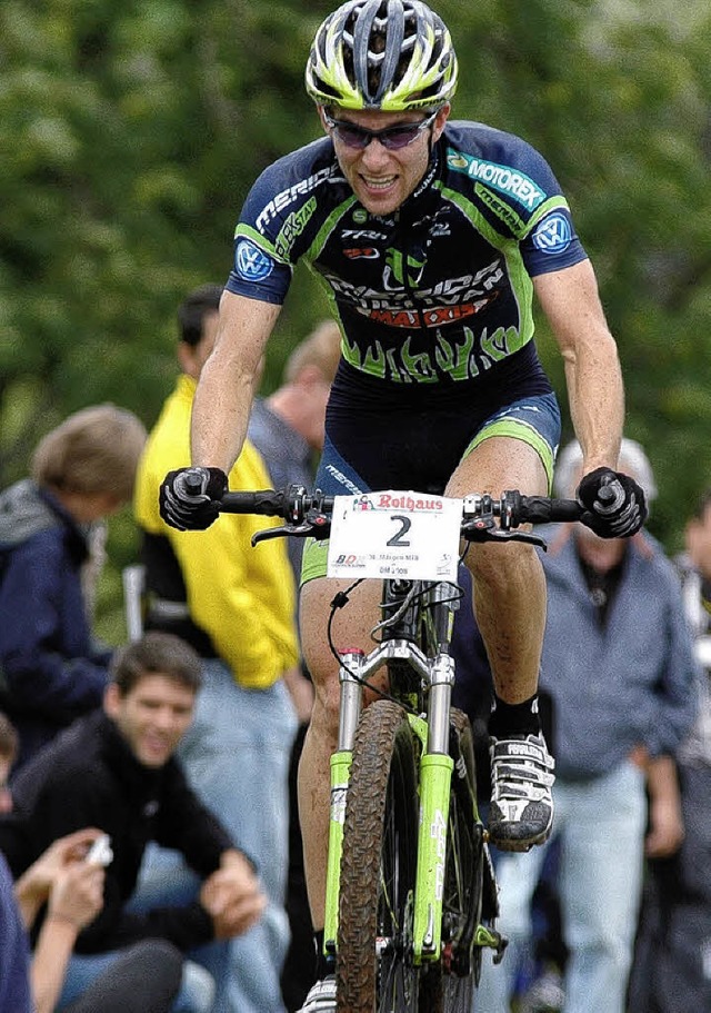 Erstmals in diesem Jahr unter den Top ...ntainbiker Moritz Milatz aus Freiburg   | Foto: Jrgen RUOFF