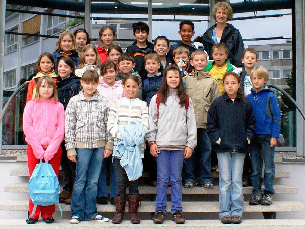 Die Klasse 4d der Clara-Grunwald-Schule aus Freiburg mit ihrer Lehrerin Frau Riedel