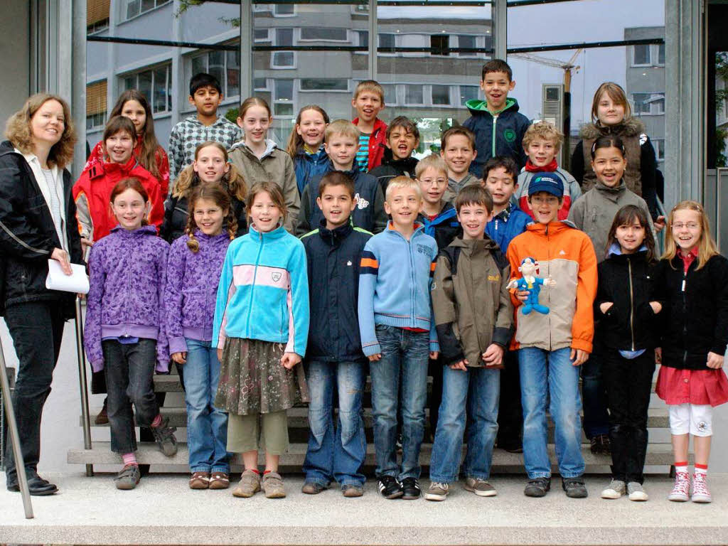 Die Klasse 4c der Clara-Grundwald-Schule aus Freiburg mit ihrer Lehrerin Frau Scheel