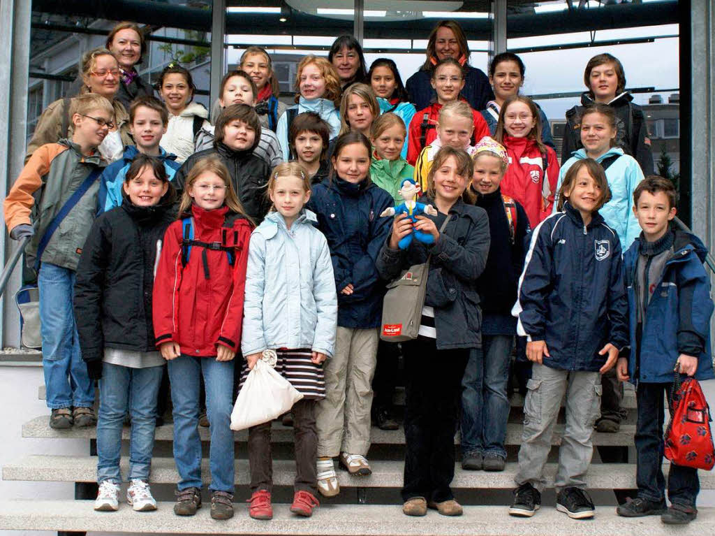 Die Klasse 4a der Emil-Gtt-Schule aus Freiburg mit ihrer Lehrerin Frau Wisser