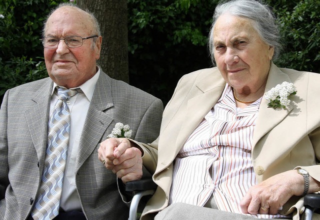 Sind seit 65 Jahren verheiratet: Otto und Maria Goldschmidt.   | Foto: Faller