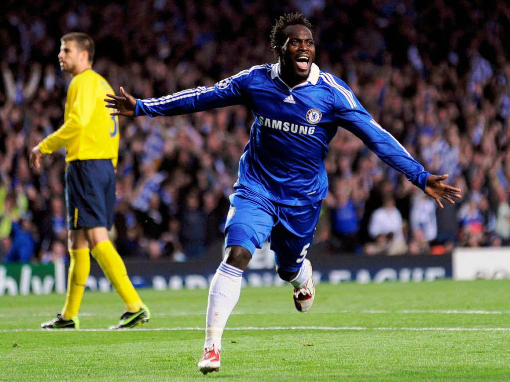 Michael Essien bejubelt sein Tor zum 1:0 für Chelsea in der neunten Spielminute. Michael Essien bejubelt sein Tor zum 1:0 für Chelsea in der neunten Spielminute.