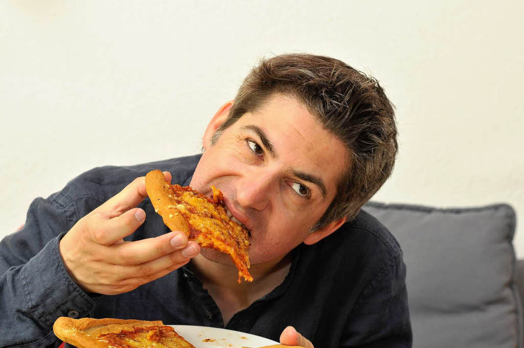 Testperson 6: BZ-Redakteur Frank Zimmermann mag Pizza. Eigentlich.