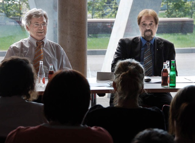 Helmut Gbkes (r.) und Max Schiffelholz  | Foto: Helmut Seller