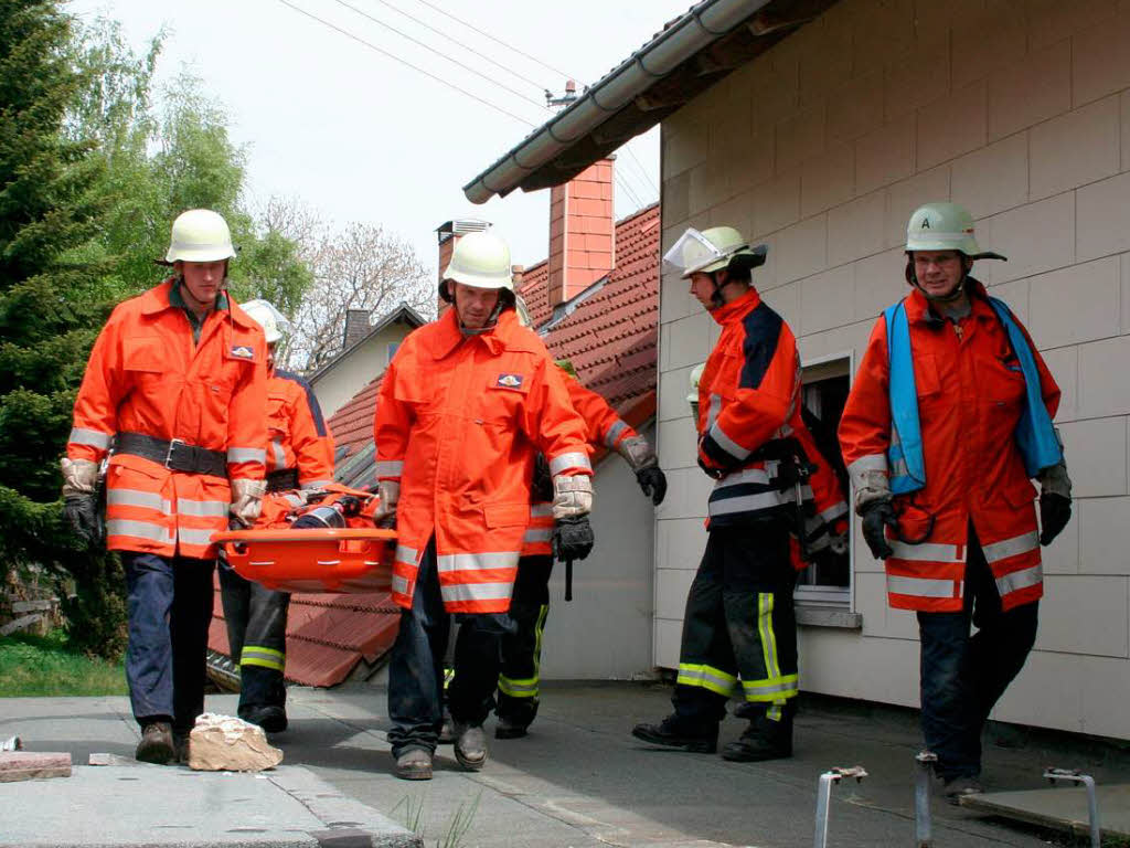 Bei der Frühjahrsprobe der Gesamtwehr Grafenhausen waren im Ortsteil Buggenried 43 Aktive im Einsatz Bei der Frühjahrsprobe der Gesamtwehr Grafenhausen waren im Ortsteil Buggenried 43 Aktive im Einsatz