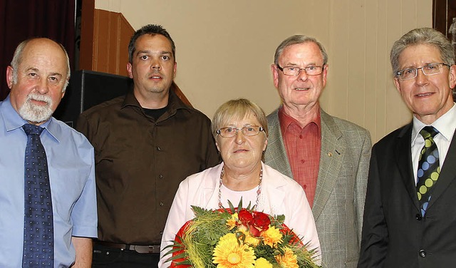 Die GSV Mietersheim dankte der Familie...grid und Alfred Baum sowie OB Mller.   | Foto: fssel