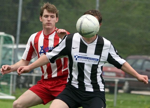 Nur Fuball im Kopf hat der Saiger Pet...ie das Spiel mit 3:2-Toren  gewannen.   | Foto: Reinhardt