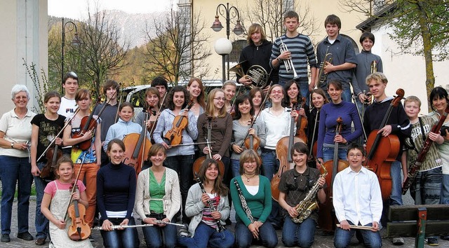 Die Schlerinnen und Schler des  Musi...tal teilnahmen, vorne rechts Micchele   | Foto: Lukas Fuhr