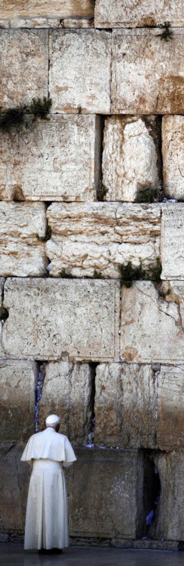 &#8222;Giee deinen Frieden ber das H...r Papst an der Klagemauer in Jerusalem  | Foto: ddp/afp
