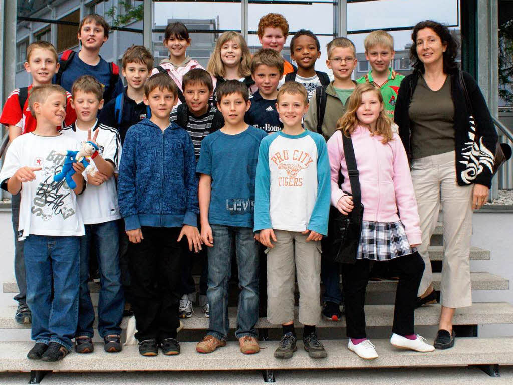 Die Klasse 4a der Grundschule Ehrenkirchen mit ihrer Lehrerin Frau Drr.
