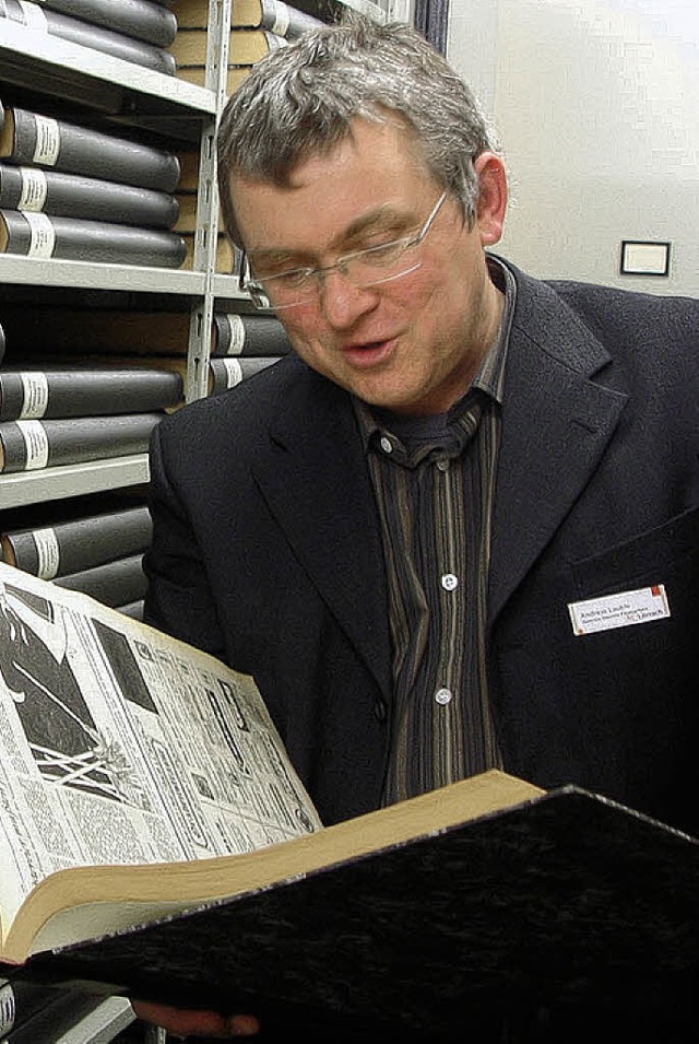 Stadtarchivar Andreas Lauble  | Foto: Sabine Ehrentreich