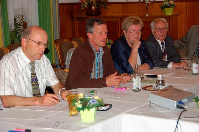 Das Podium (von links): Peter Sonntag,...peler, Gabi Stock und Jrgen Gaebeler.  | Foto: Juliane Khnemund