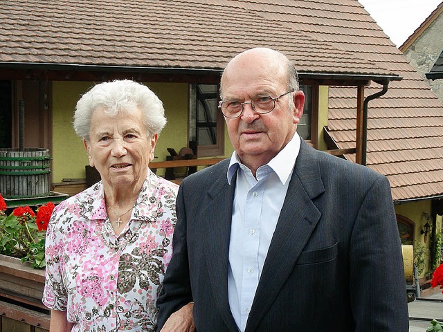 Blicken auf 50 arbeitsreiche Ehejahre zurck: Irene und Heinrich Schaffner   | Foto: m. schneberg