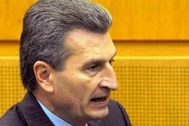 Oettinger: Brgschaftsrahmen auf ber zwei Milliarden