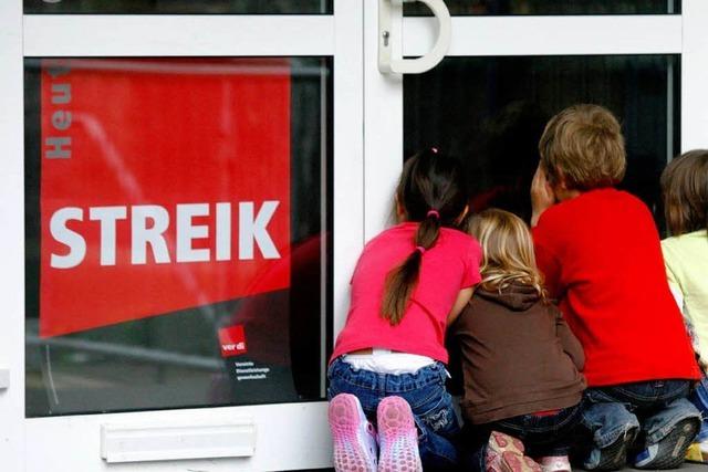 Landesweiter Streik in stdtischen Kindergrten