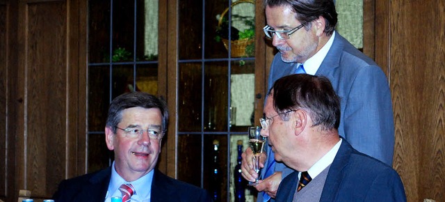 <Bildtext>Finanzminister Willi Stchel...etmar Fischer (von links)  </Bildtext>  | Foto: MINK