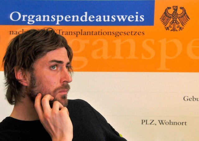 Heiko Butcher untersttzt eine  Organspende Initiative der Uniklinik Freiburg  | Foto: Michael Bamberger