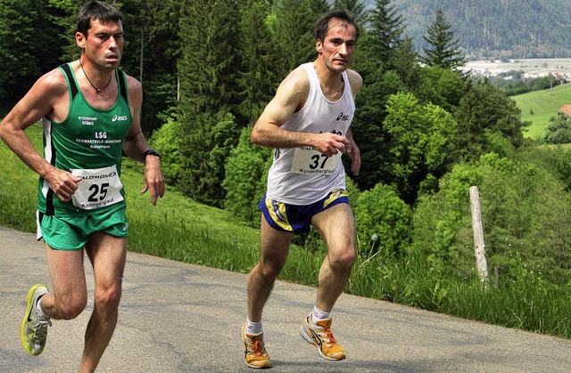 Der Lenzkircher Paul Joachim Magalhaes...del-Berglauf die Rnge elf und zwlf.   | Foto: Stinn