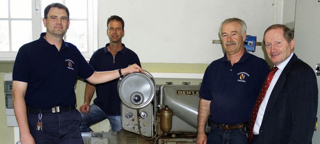 Notstromaggregat von 1956 in Teningen wieder in Betrieb genommen.  | Foto: Aribert Rssel