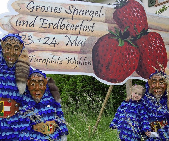 Die Dunnerlochzottei rhren krftig die Werbetrommel.   | Foto: H. Vollmar