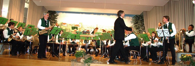 Doppeltes Jubilumskonzert: Der Musikv...sellschaft aus Beinwil in der Schweiz.  | Foto: pia Grttinger