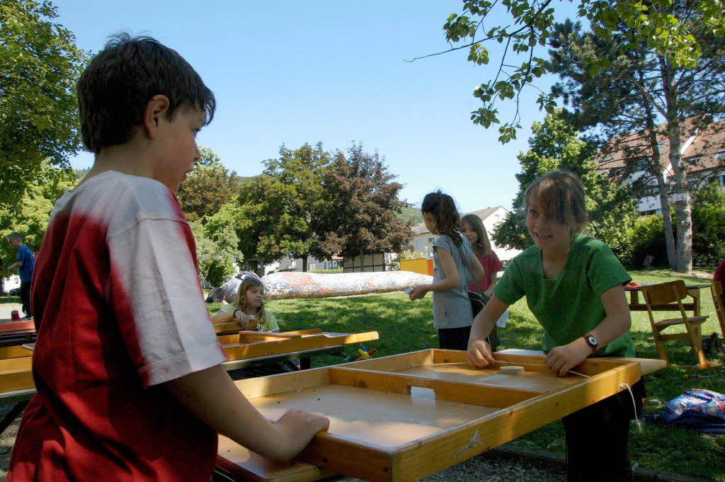 Spielplatz: Hier konnten die Kinder selbst kreativ sein