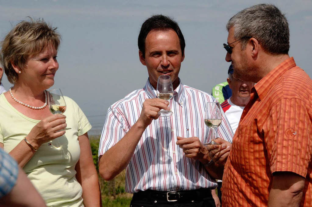 Frohe Weinlaune und die Liebe zum Gutedel zeigten die Teilnehmer am Gutedeltag zwischen Mllheim und Staufen.