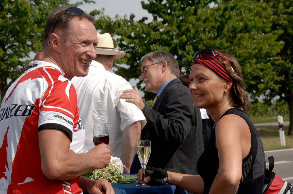 Frohe Weinlaune und die Liebe zum Gutedel zeigten die Teilnehmer am Gutedeltag zwischen Mllheim und Staufen.